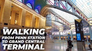 Walking NYC  Penn Station to Times Square amp Grand Central Terminal July 2021 [upl. by Phoebe274]