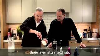 aerolatte  milk frother makes three layer caffè latte macchiato [upl. by Yurik]