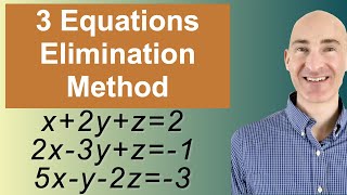 Solving Systems of 3 Equations Elimination [upl. by Zaller879]