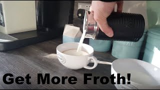 How to Get More Froth from Your Nespresso Coffee Aeroccino  Nespresso tips and help [upl. by Antons]