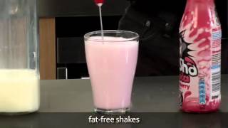 How to make a fat free milkshake using an aerolatte milk frother [upl. by Ocir867]