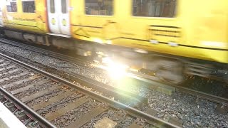 Merseyrail 507 009 making arcs at Birkdale station [upl. by Missie]