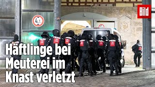 Gefängnismeuterei Polizei stürmt Knast in Thüringen  JVA Untermaßfeld [upl. by Ahsemrak]